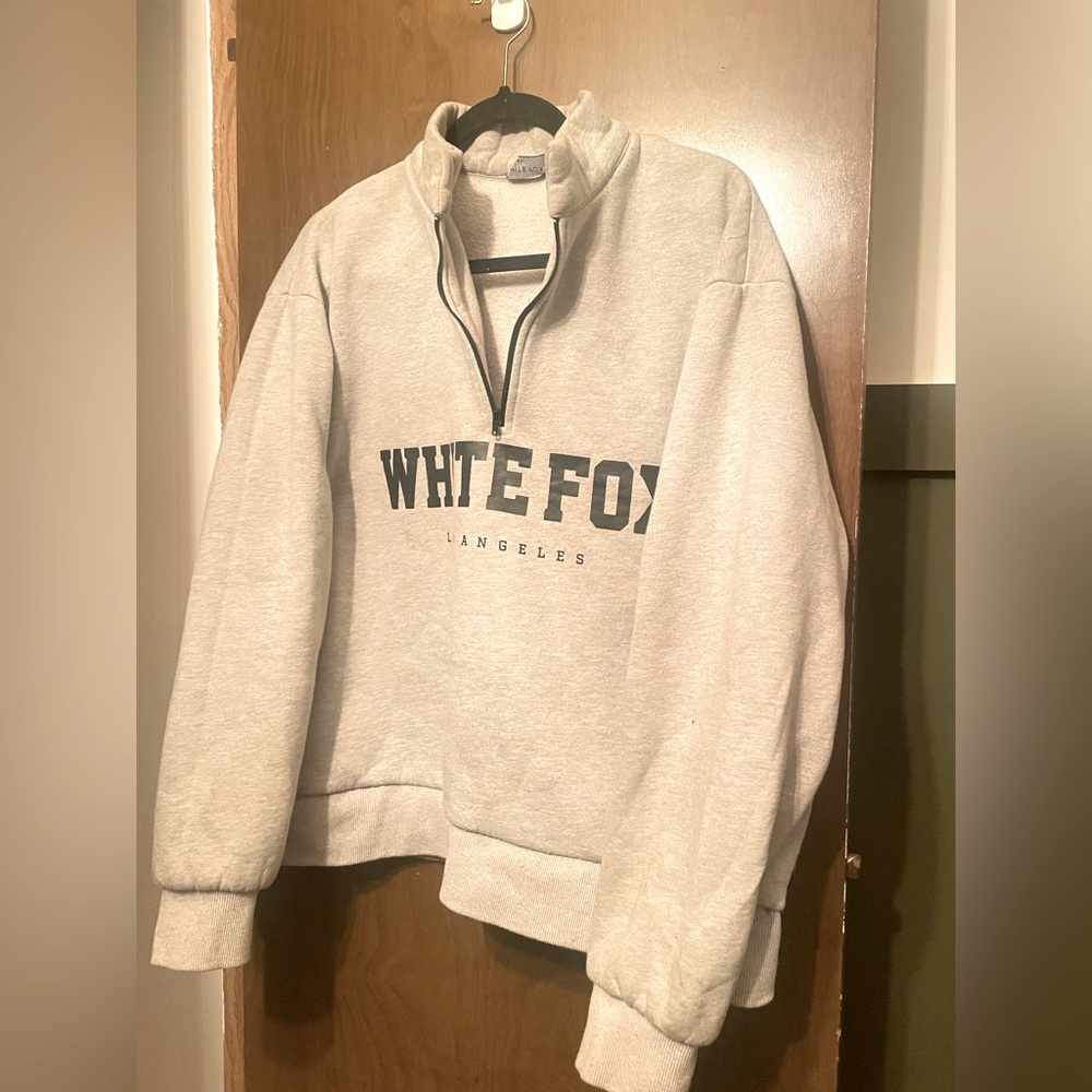 Whitefox oversized quarter zip sweater